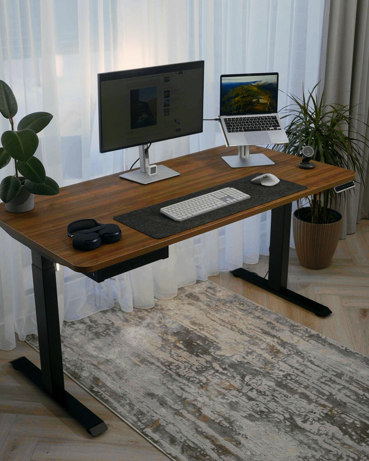 Pracovní místo se stolem Ergonix: Ořech · Domácí kancelář